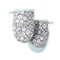 Martha Stewart Ditsy Floral Mini Oven Mitt 2-Pack Set, Grey, 5.5"X8"